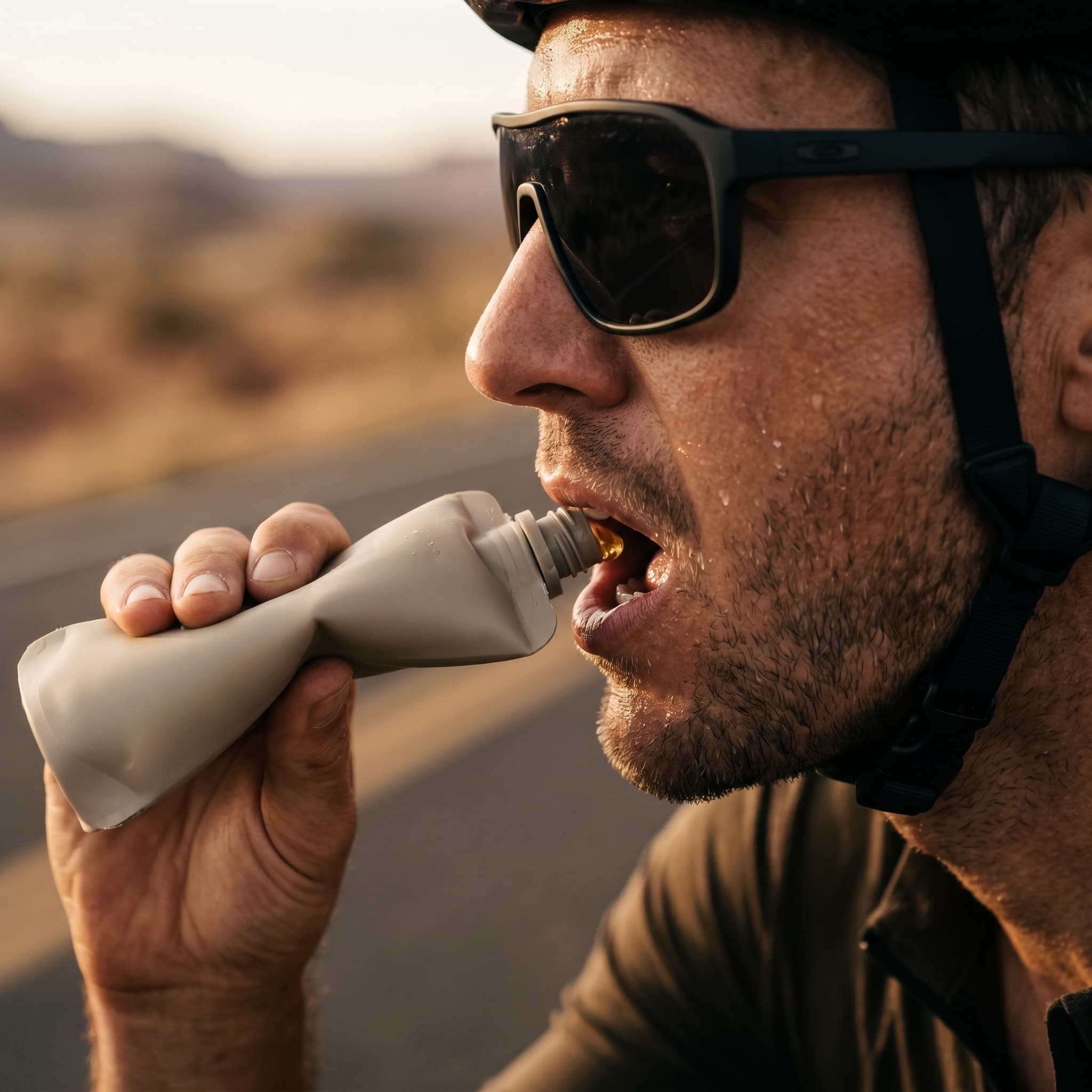 HIGH-CARB — On-bike close-up